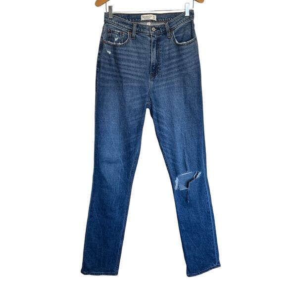 Abercrombie & Fitch The 90s Slim Straight Ultra High Rise Curve Love Jean Size 6 - Picture 1 of 9